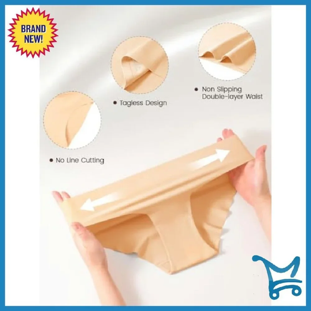 Seamless No Show Briefs Soft Stretch Breathable Invisible Panties